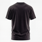 Black t-shirt on a white background