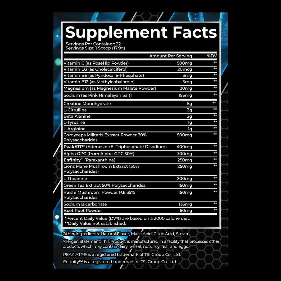 Formula 21 Supplement Facts panel