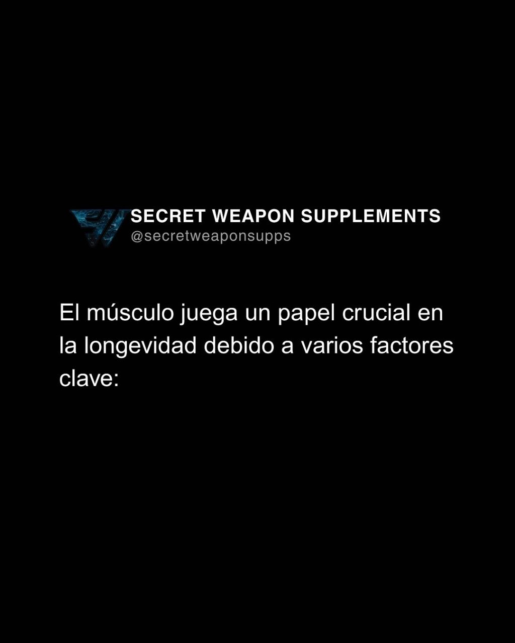 Instagram post from secretweaponsupps. This post is in position 0.